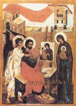 Евангелист Лука, пишущий икону Богоматери.