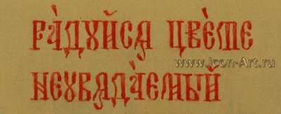 Фрагмент иконы Пресвятой Богородицы «Неувядаемый Цвет»