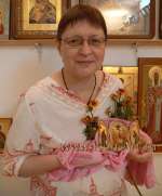 Скаладень из карельской березы со Святой Троицей, Пресвятой Богородицей и Иоанном Предтечей (Фото)