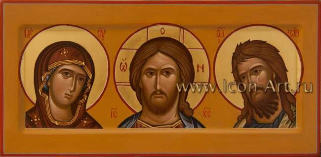 Домашний иконостас (Деисус) Спаситель, Богородица, Предтеча