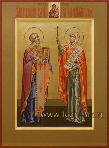 Семейная икона: святитель Николай и мученица Наталья