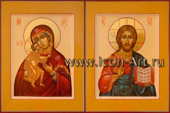 Венчальная пара с иконой Божией Матери «Феодоровская»