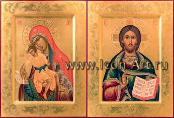 Венчальная пара с иконой Божией Матери «Кикская»