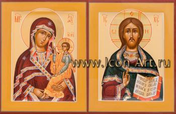 Венчальная пара с иконой Божией Матери «Смоленская-Шуйская»