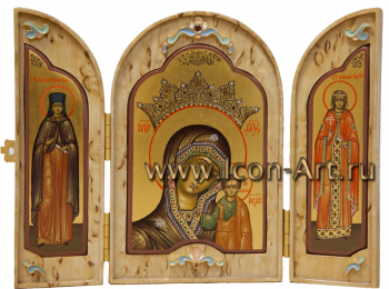 Пресвятая Богородица «Казанская» со святыми прп. Аполинарией и мц. Пелагией