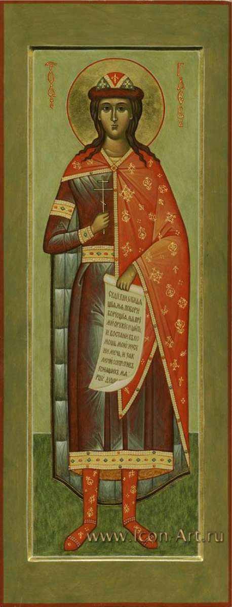 Фото: Мерная икона. Святой князь страстотерпец Глеб (в крещении Давид)