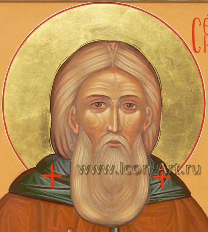 Фото: Икона «святой прп. Сергий Радонежский» (фрагмент)
