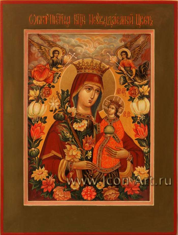 Фото: Икона Пресвятой Богородицы «Неувядаемый Цвет»