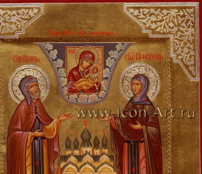 Фото: Фрагмент иконы «Святые Петр и Феврония»