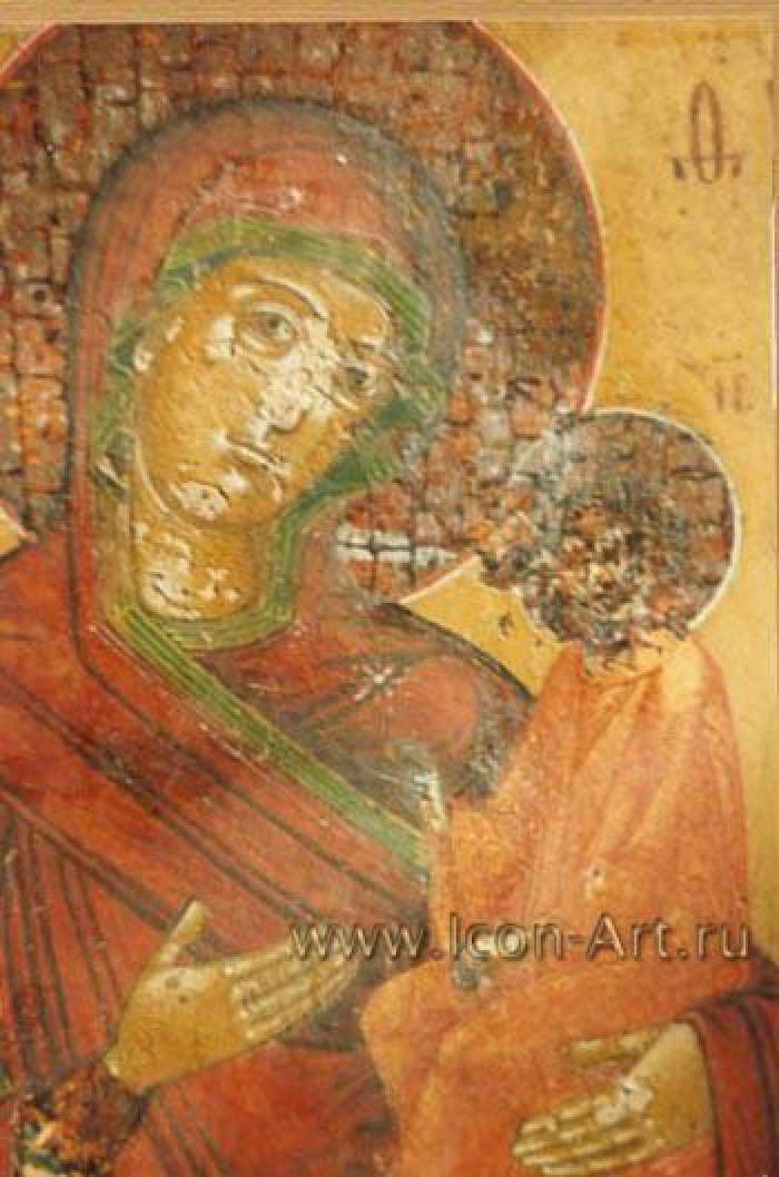 Фото: Фрагмент иконы Прес. Богородицы «Тихвинская»