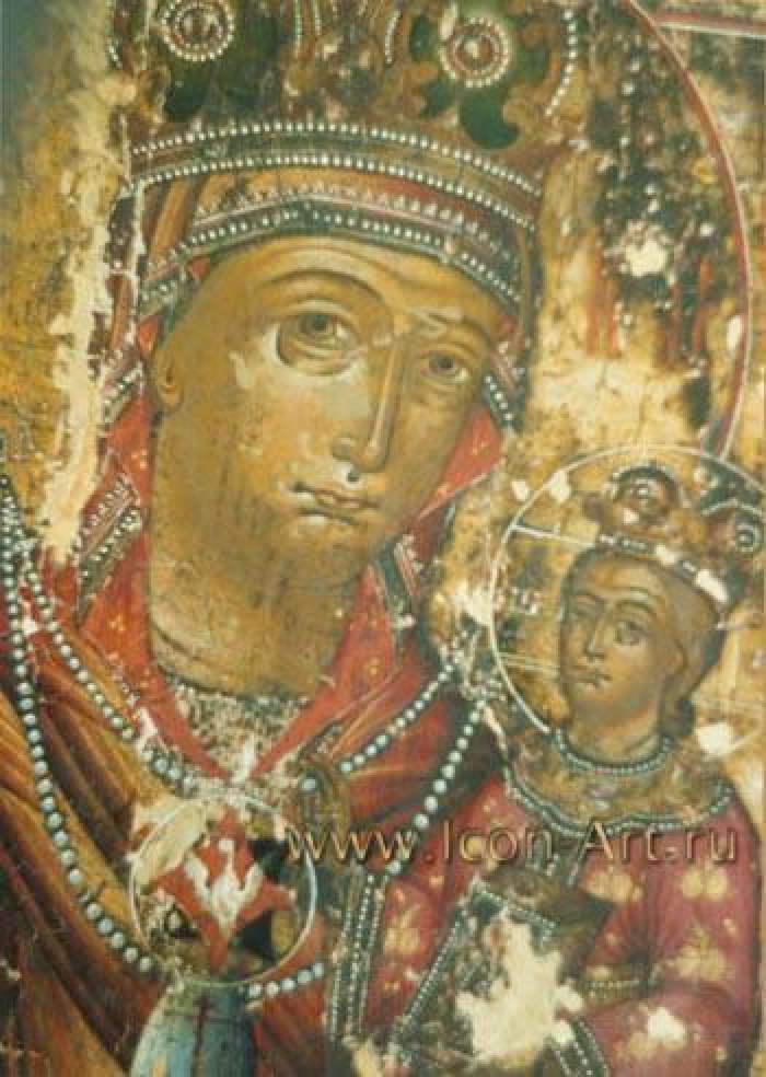 Фото: Фрагмент иконы Пресвятой Богородицы «Ченстоховская»