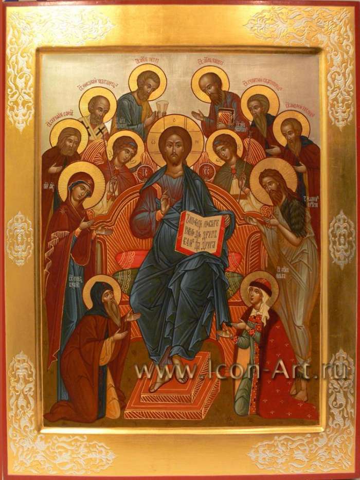 Фото: Святые покровители семьи. Семейная икона со Христом Вседержителем.