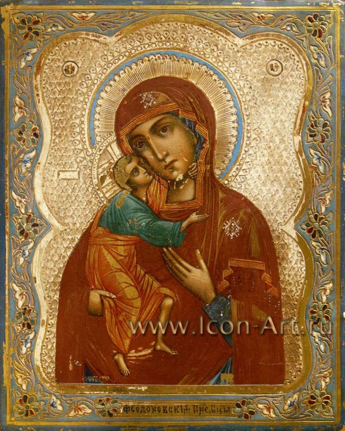 Фото: Икона Пресвятой Богородицы «Феодоровская». Да реставрации