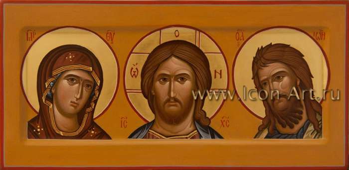 Фото: Домашний иконостас (Триптих) Спаситель, Богородица, Предтеча