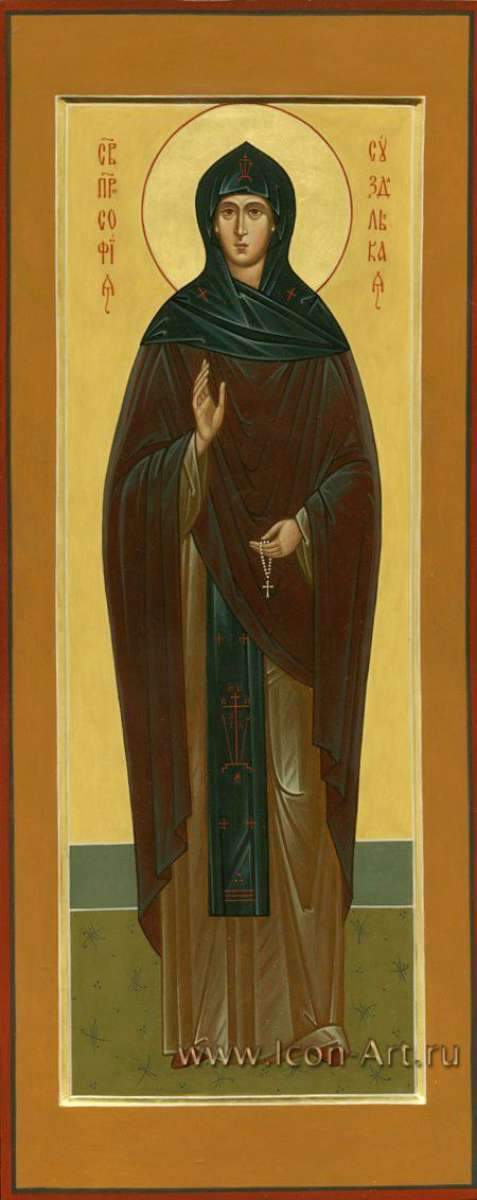 Фото: Мерная икона. Святая прп. София Суздальская (в миру великая княгиня Соломония)