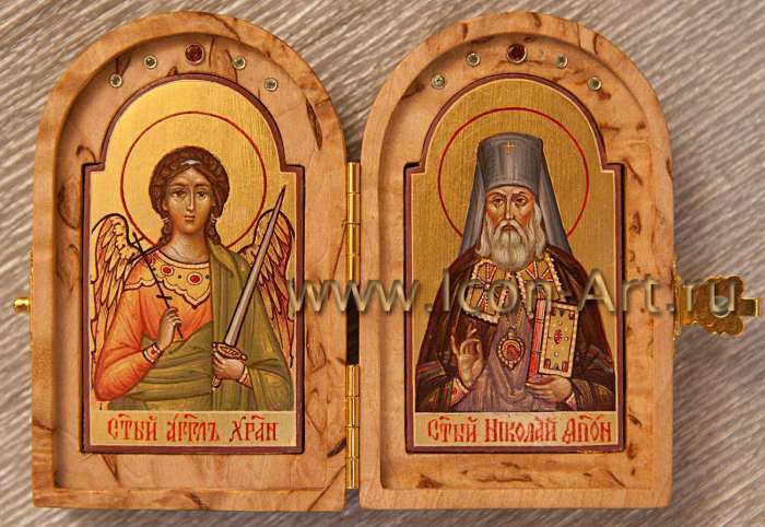 Фото: Складень. Святой Ангел Хранитель и святой равноапостольный Николай Японский