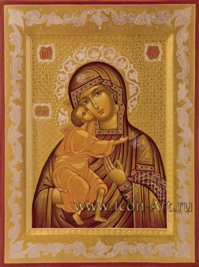 Фото: Иисус Христос Господь Вседержитель и Икона Пресвятой Богородицы «Феодоровская» 