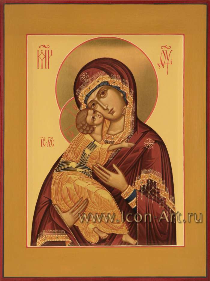 Фото: Иисус Христос Господь Вседержитель и Икона пресвятой Богородицы Владимирская (венчальные иконы)