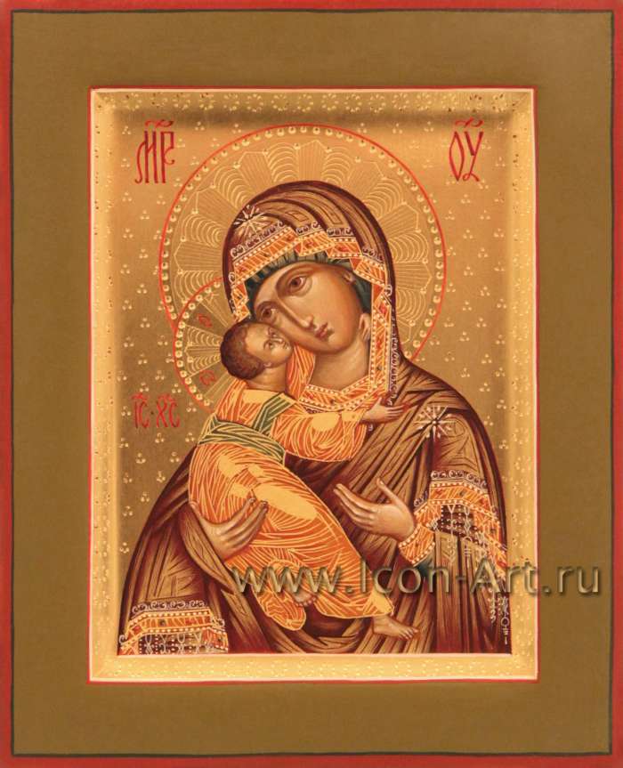 Фото: Иисус Христос Господь Вседержитель и Икона Пресвятой Богородицы «Владимирская» 