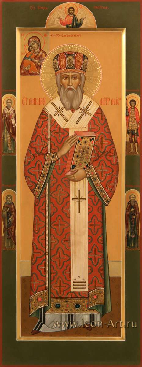 Фото: Святитель Макарий митрополит Московский и всея Русси со сценами жития 