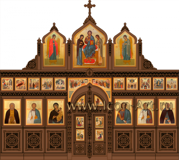 Иконостас храма прп. Сергия Радонежского в г. Ноябрьск