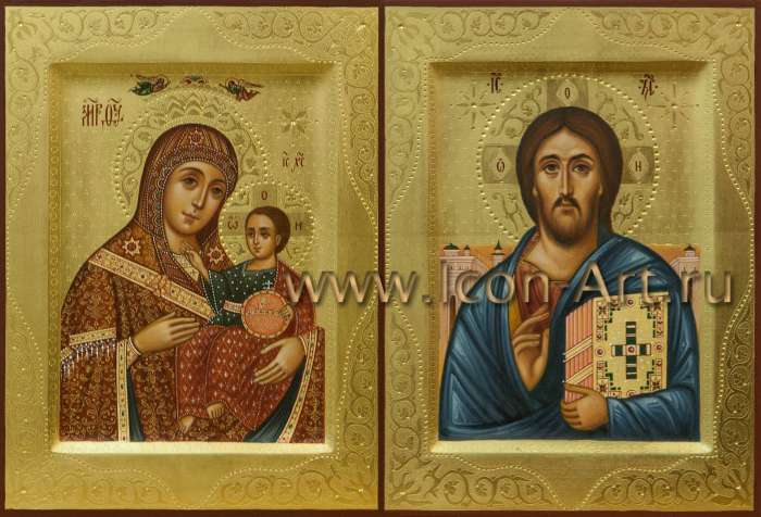 Фото: Иисус Христос Господь Вседержитель и Пресвятая Богородица «Вифлиемская»