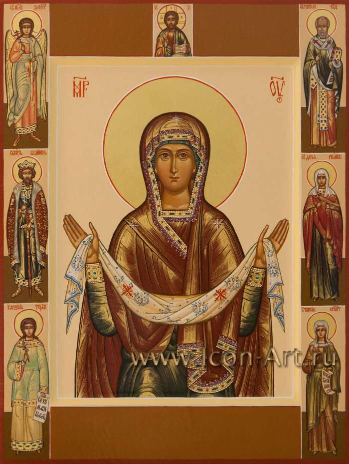 Фото: Покров Пресвятой Богородицы с избранными святыми