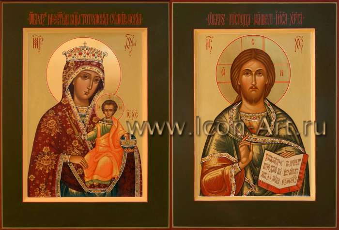 Фото: Венчальная пара с иконой Пресвятой Богородицы «Тотемская-Суморинская»