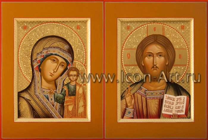 Фото: Венчальная пара с иконой Пресвятой Богородицы «Казанская»