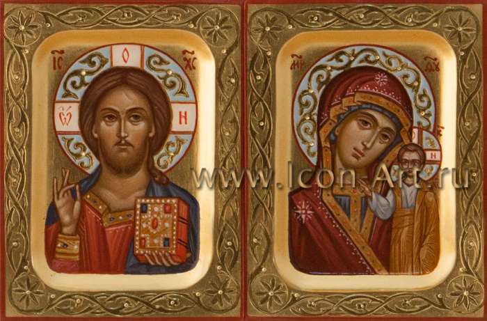 Фото: Венчальная пара с иконой Пресвятой Богородицы «Казанская»