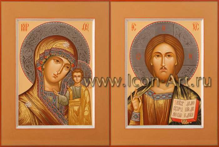 Фото: Венчальная пара с иконой Пресвятой Богородицы «Казанская»