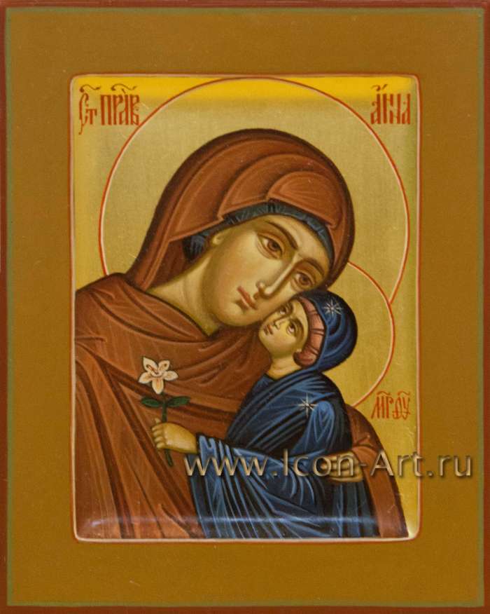 Фото: Святая праведная Анна, с Пресвятой Богородицей