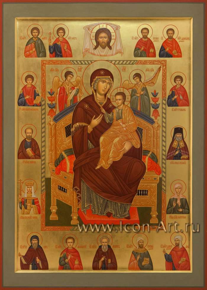 Фото: Пресвятая Богородица «Всецарица» со святыми целителями