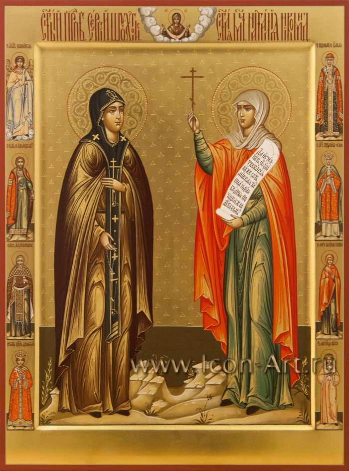 Фото: Семейная икона: прп. Сергий Шухтомский и мц. Наталия Никомидийская