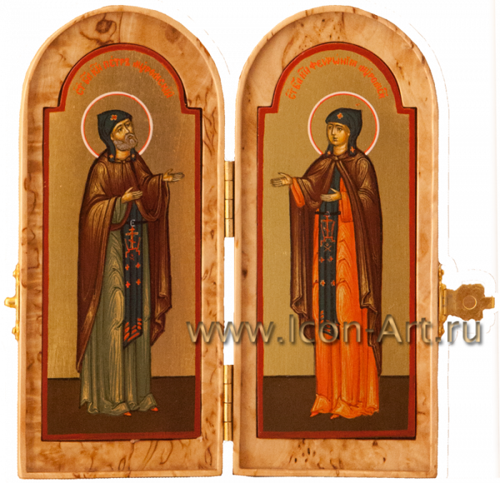 Фото: Складень: святые Петр и Феврония Муромские