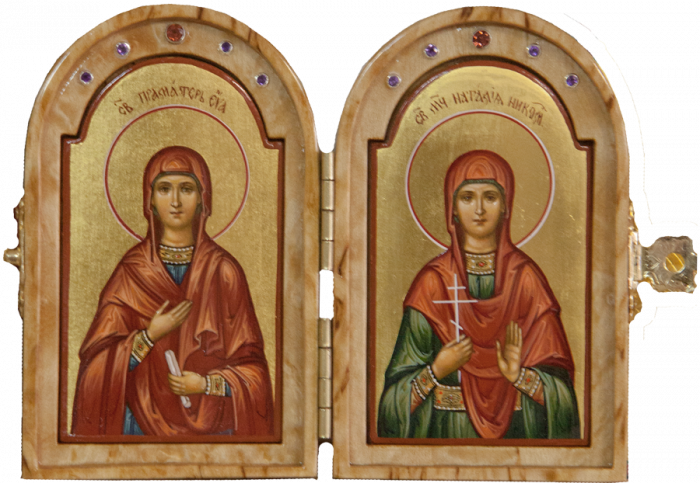 Фото: Складень: Святая прамаерь Ева и мц. Наталия