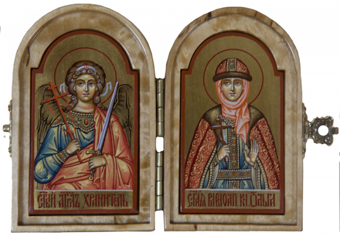 Фото: Складень: Святой Ангел Хранитель и равнап. кн. Ольга