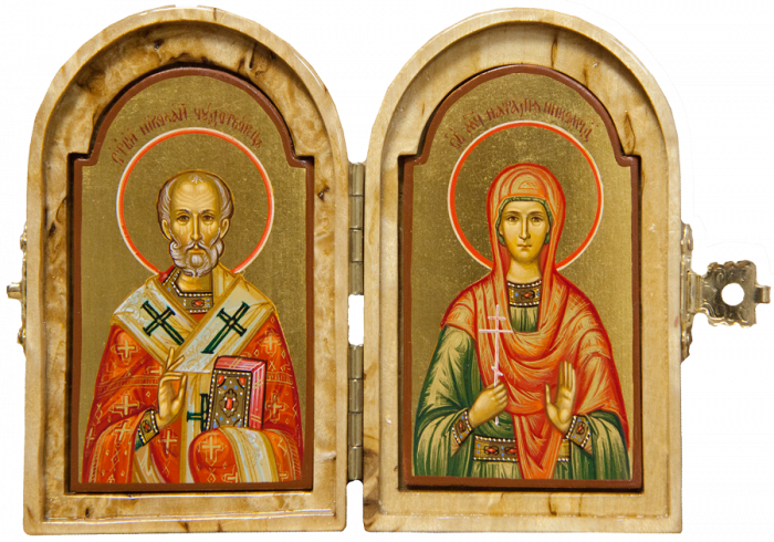 Фото: Складень: Святитель Николай и мц. Наталия