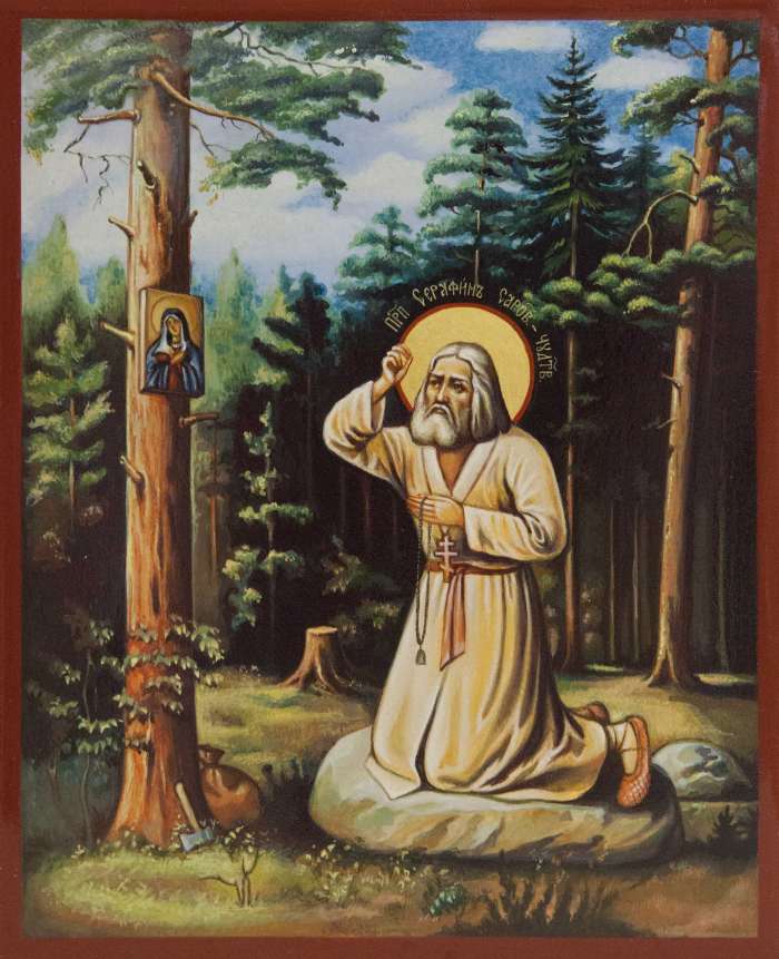Фото: Моление преподобного Серафима на камне