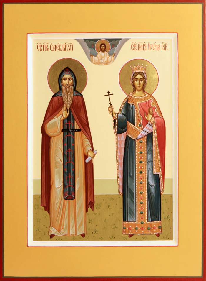 Фото: Семейная икона: святые Олег Брянский и царица Ирина