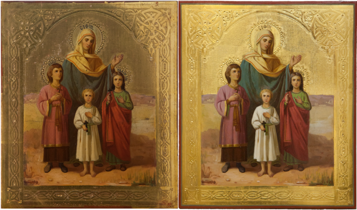 Фото: Святые мученицы Вера, Надежда, Любовь и матерь их София