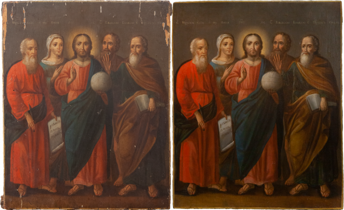 Фото: Деисус с избранными святыми