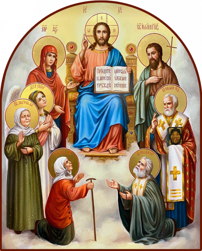 Фото: Господь Вседержитель с избранными святыми