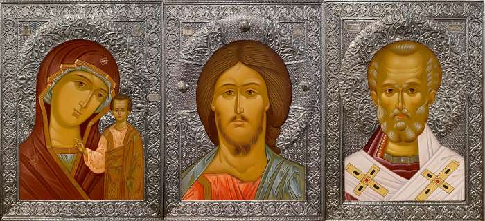 Венчальная икона Господа Вседержителя, 15 × 20 см