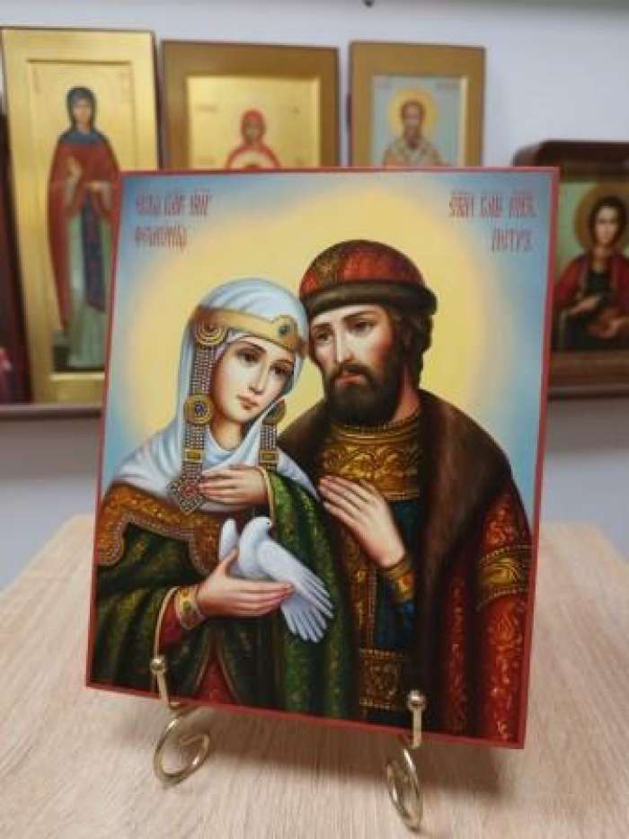 Фото: Икона святых благоверных князей Петра и Февронии Муромских