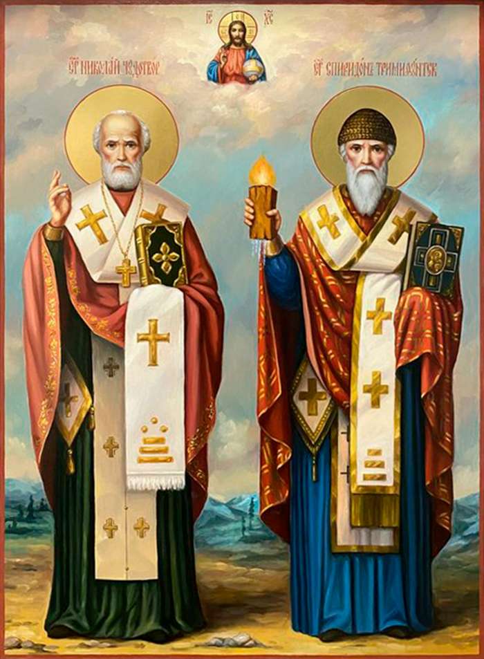 Фото: Святители Николай Чудотоврец и Спиридон Тримифунсткий