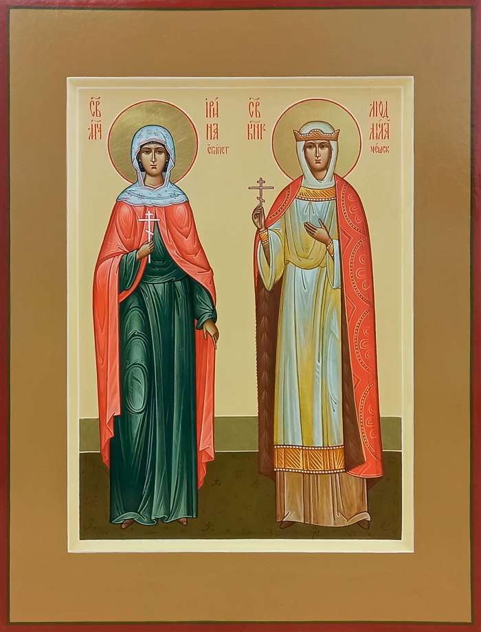Фото: Семейная икона:мц. Людмила и мц. Ирина