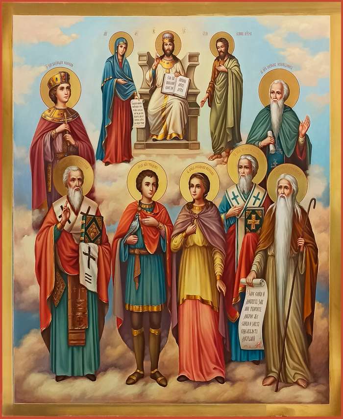 Фото: Семейная икона: Деисус с избранными святыми
