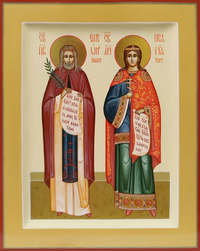 Фото: Семейная икона: Симеон Палестинский и Пелагия Тарсийская