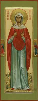 Святая мц. Виктория Кулузская. На полях: свтой Павел и святая Ксения.